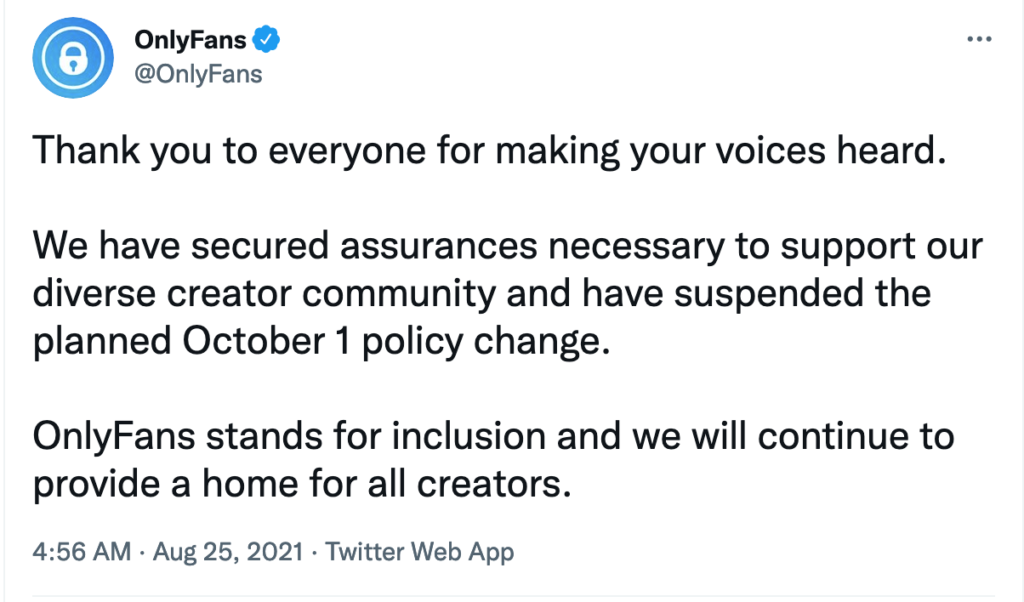 Surprise: OnlyFans Reverses Decision And Will NOT Be Banning Porn After All