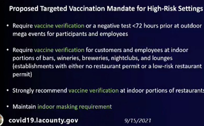 Proof Of COVID Vaccination Now Required To Enter All L.A. County Bars And Clubs