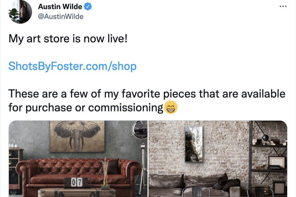 Austin Wilde Launches Art Store