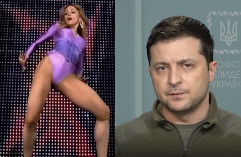 Ukraine President Follows Madonna On Instagram After Singer Posts “Sorry” Montage Showing Russian Invasion