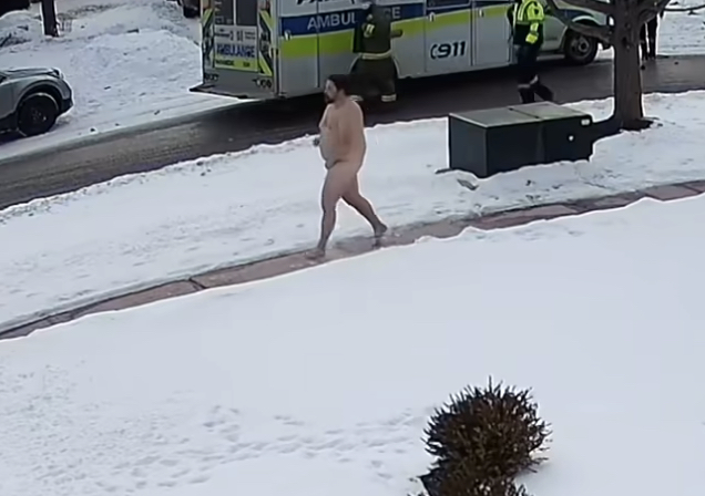 Video Of Naked Man’s Wild Crime Spree Following Car Accident Goes Viral