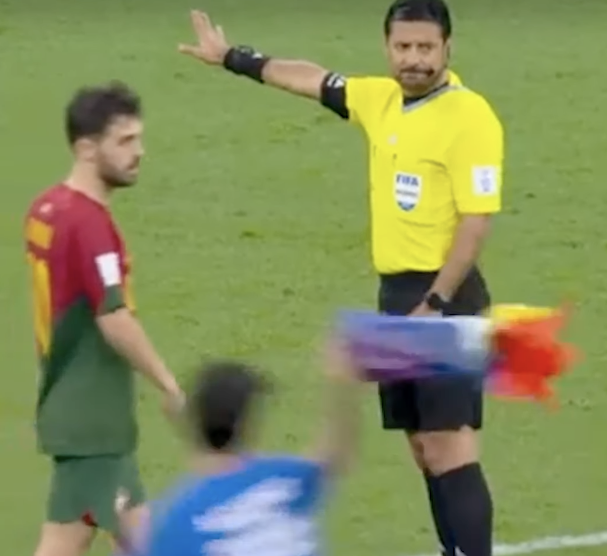 Fox Sports Cuts Away From World Cup Broadcast As Protester Storms Field Waving Pride Flag