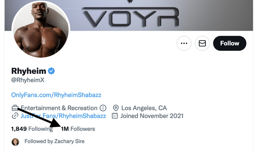 Rhyheim Shabazz Surpasses One Million Followers On Twitter