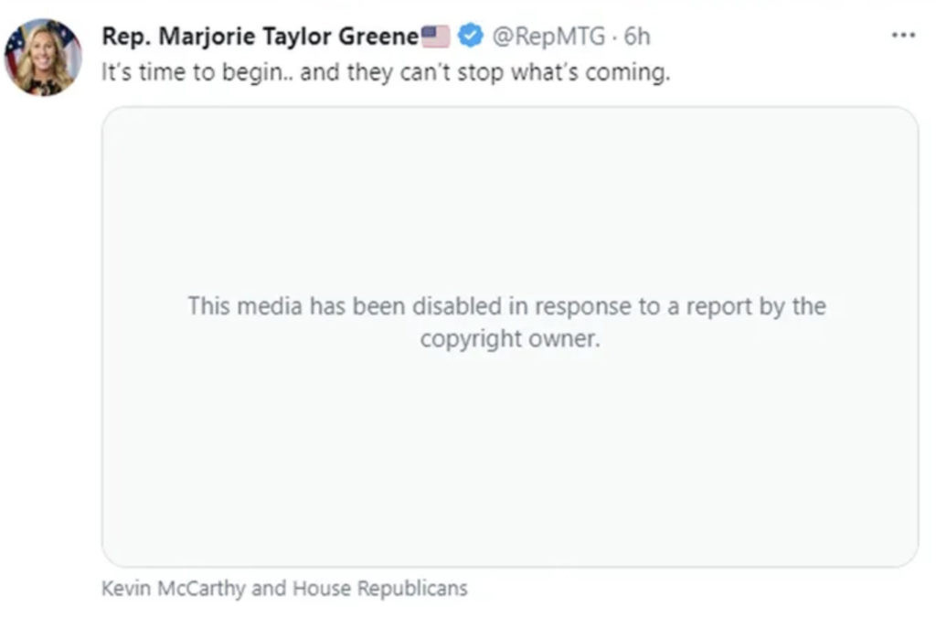 Marjorie Taylor Greene Locked Out Of Twitter For Copyright Infringement After Posting Video Using Dr. Dre Song