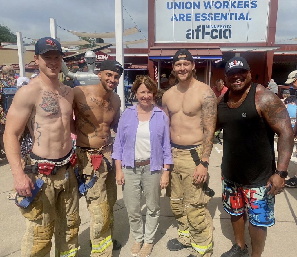 Amy Klobuchar And Ilhan Omar Share Photos With Shirtless Firemen At Minnesota State Fair