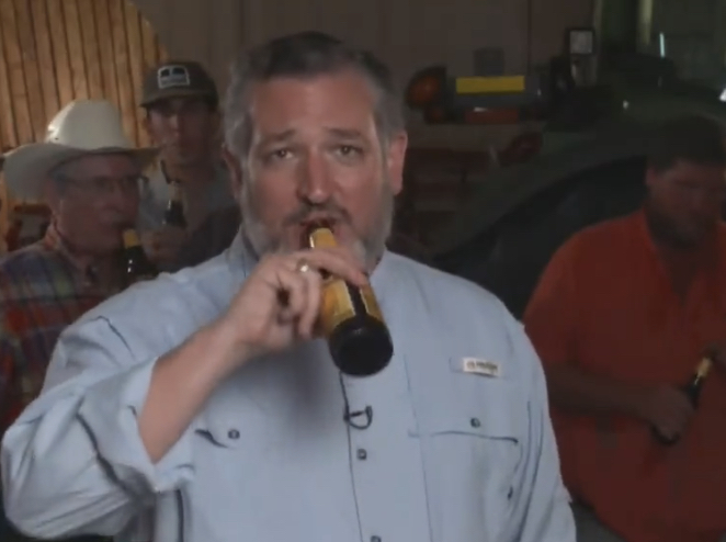 Ted Cruz Mocked For Beer Chugging Stunt On Newsmax