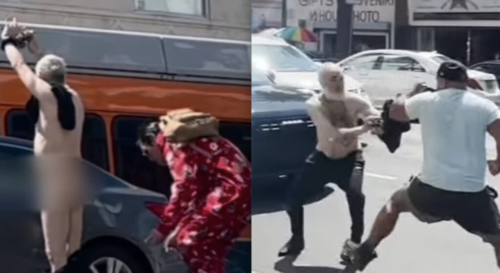 Today In Naked Men: Bystanders Attempt To Subdue Nude Senior On Hollywood Blvd.