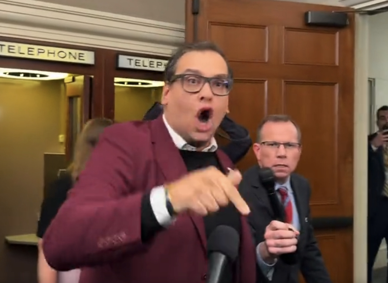 Indicted GOP Criminal George Santos Has Phony Meltdown While Screaming At Jewish Man On Capitol Hill: “Fucking Terrorist Sympathizer!”