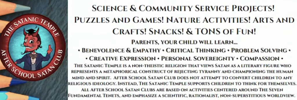 Parents Outraged (Again) By Another After School Satan Club From The Satanic Temple