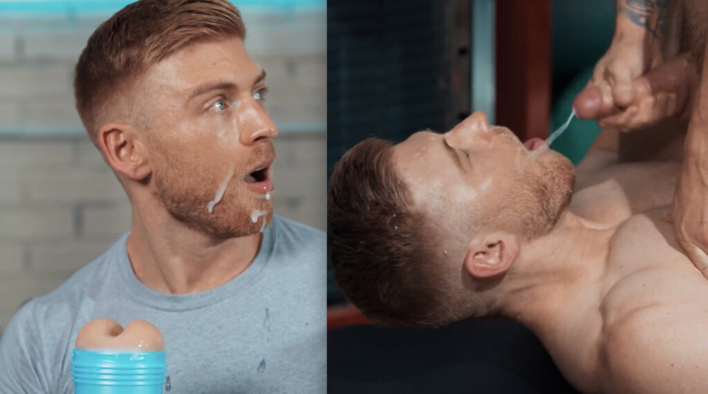 WATCH: Matthew Ellis Drinks Fake Cum From His Fleshjack And Real Cum From Trevor Brooks’ Cock