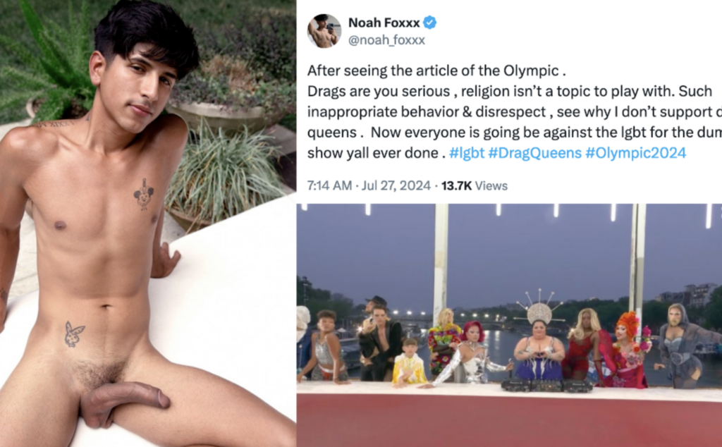 Big-Dicked Gay Porn Twink Noah Fox Lashes Out At Olympics Opening Ceremony: “I Don’t Support Drag Queens”