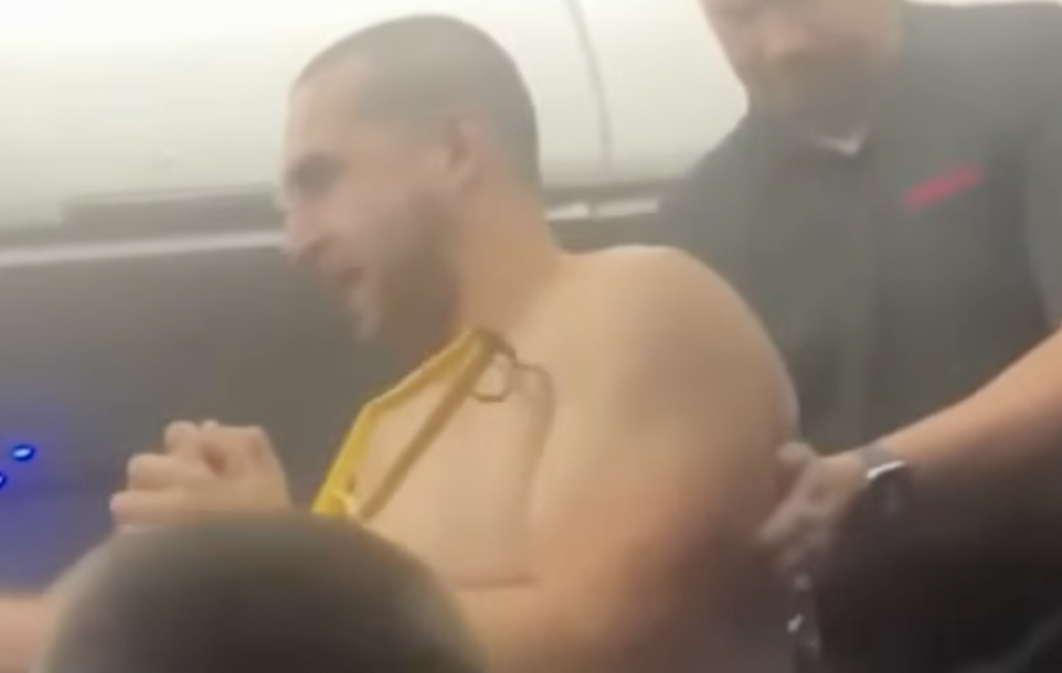 Shirtless New Jersey Man Has Mid-Air Meltdown After Eating 10 Edibles, Offers To Fuck Flight Attendant And Endorses Trump Or Biden While Singing “Potato, Potahto”