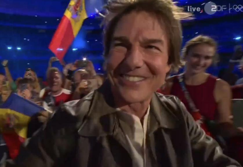 Tom Cruise Jumps From Stadium Roof To Close Out The Olympics