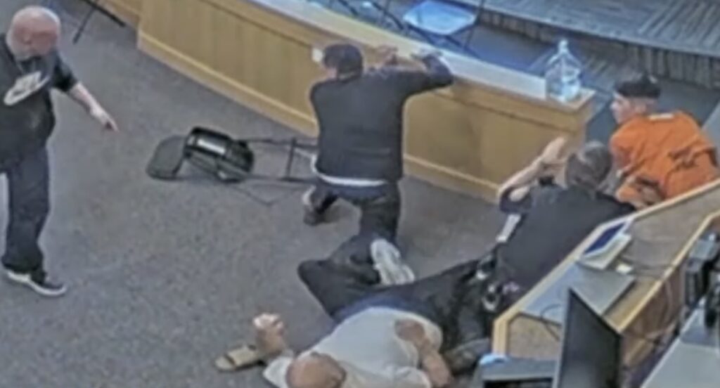 Wild Brawl Breaks Out In New Mexico Courtroom As Victim’s Family Members Attack Accused Murderer During Pre-Trial Hearing