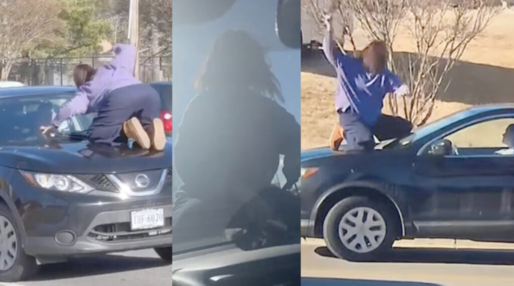 Elderly Woman Leaps Onto Car And Smashes Windshield In Deranged Road Rage Attack: “I’m Gonna Kill You!”