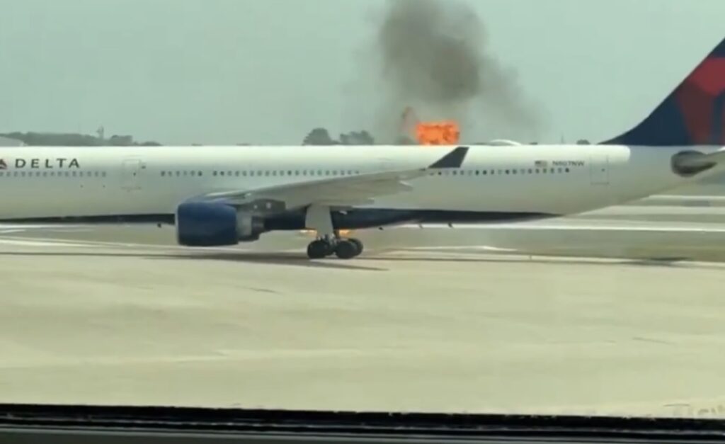 Fiery Skies: Delta Plane Bursts Into Flames While Departing Florida Airport