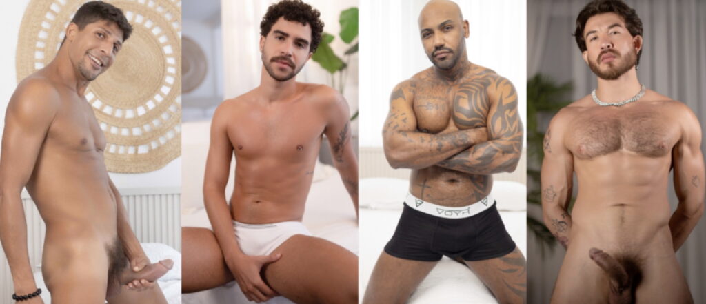 Big Rod, Vitor Guedes, Lucas Pocfit, And Arabk Train Fuck Bareback In VOYR Double Feature