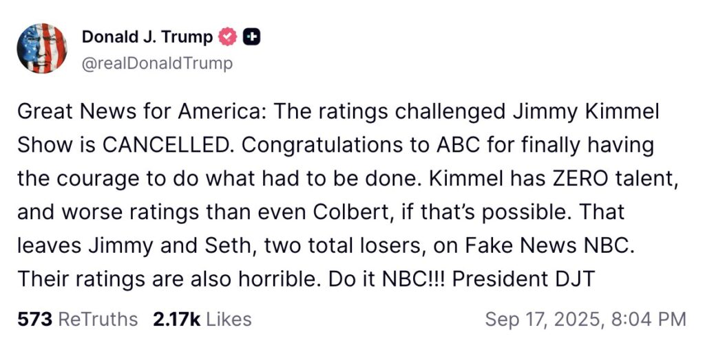 ABC/Disney Humiliates Trump By Putting Jimmy Kimmel Back On TV