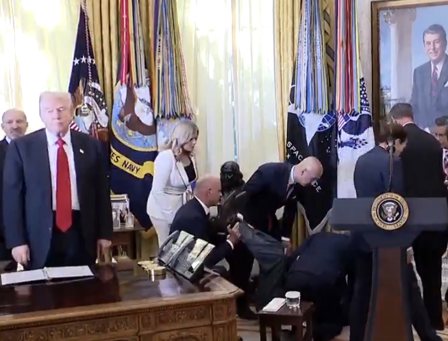Big Pharma Exec Collapses In Front Of Trump During Oval Office Meeting