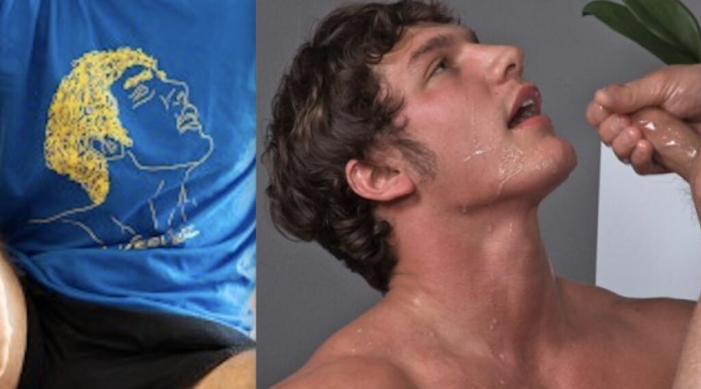 Now One Of The Sean Cody Merch T-Shirts Features Infamous Model Brandon Receiving A Cum Facial
