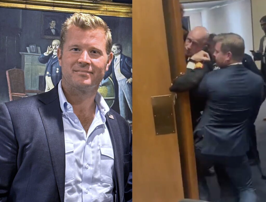 GOP Senator Tim Sheehy Crushes Marine Sergeant’s Hand In Door Hinge During Violent Committee Hearing