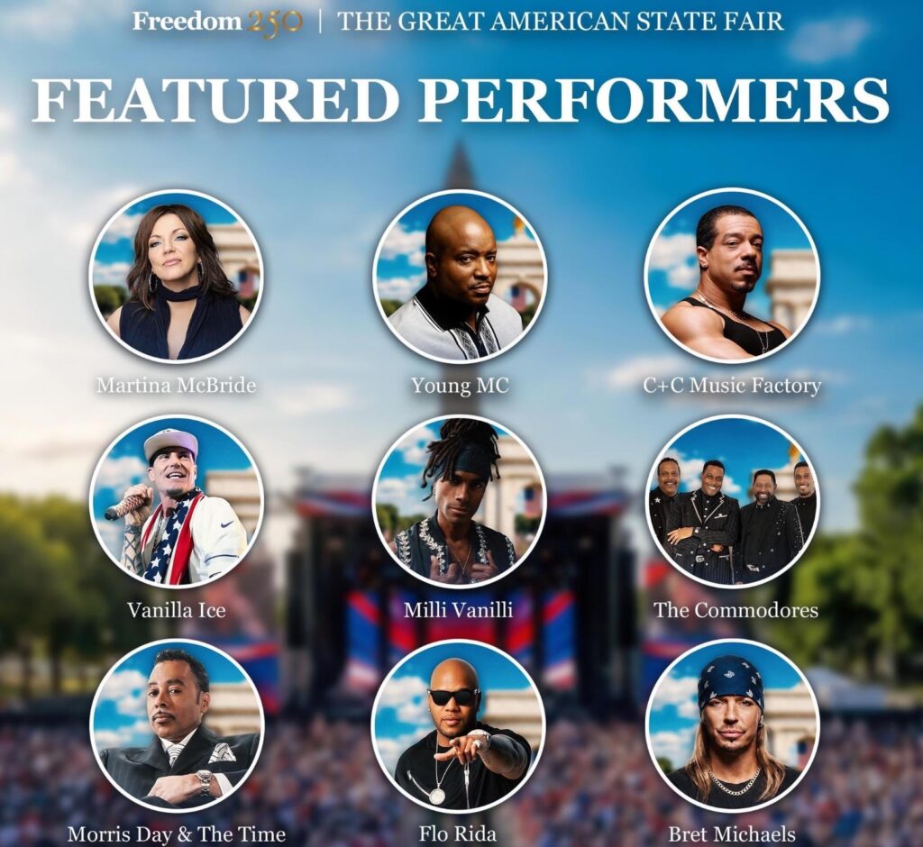 “Freedom 250” Celebration On National Mall To Feature Milli Vanilli, Flo Rida, Vanilla Ice, And More