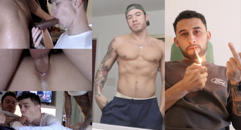 Sam Ledger Spit-Roasted By Daniel Justice And Blake Rivers In “Hammer Head”