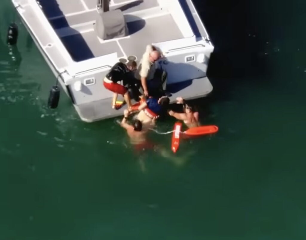 Naked Man Attempts To Swim Away From Police After Being Chased Into Pacific Ocean