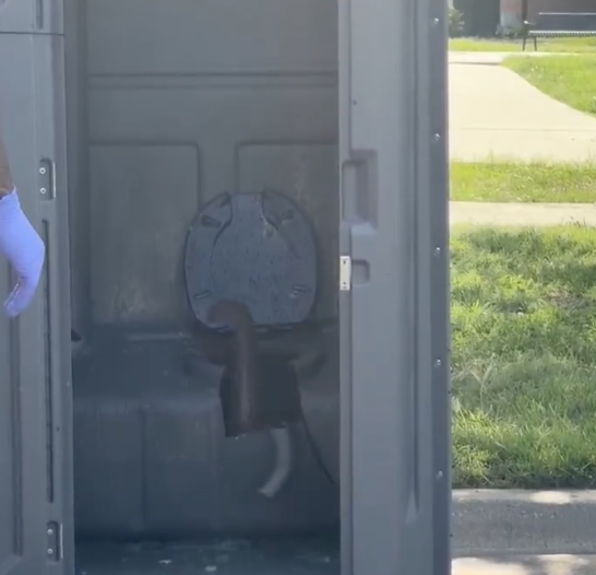 Kansas City Man Trapped For 8 Hours After Falling Inside Porta-Potty Toilet While Trying To Retrieve Bottle Of Mountain Dew